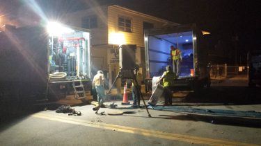 Water technician doing Night Repairs