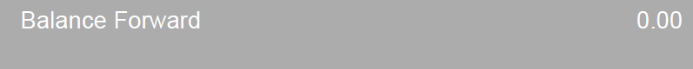 Snippet of Grey Balance Forward Section on Utility Bill